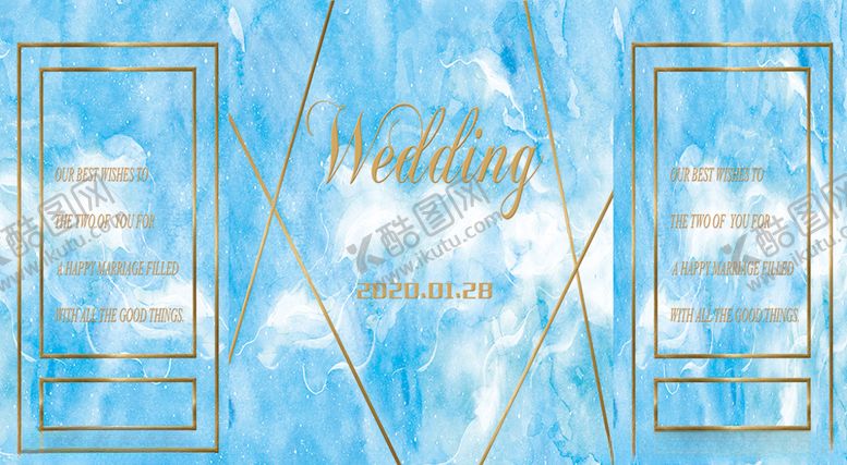 编号：51019509232237568759【酷图网】源文件下载-蓝无色大理石婚礼