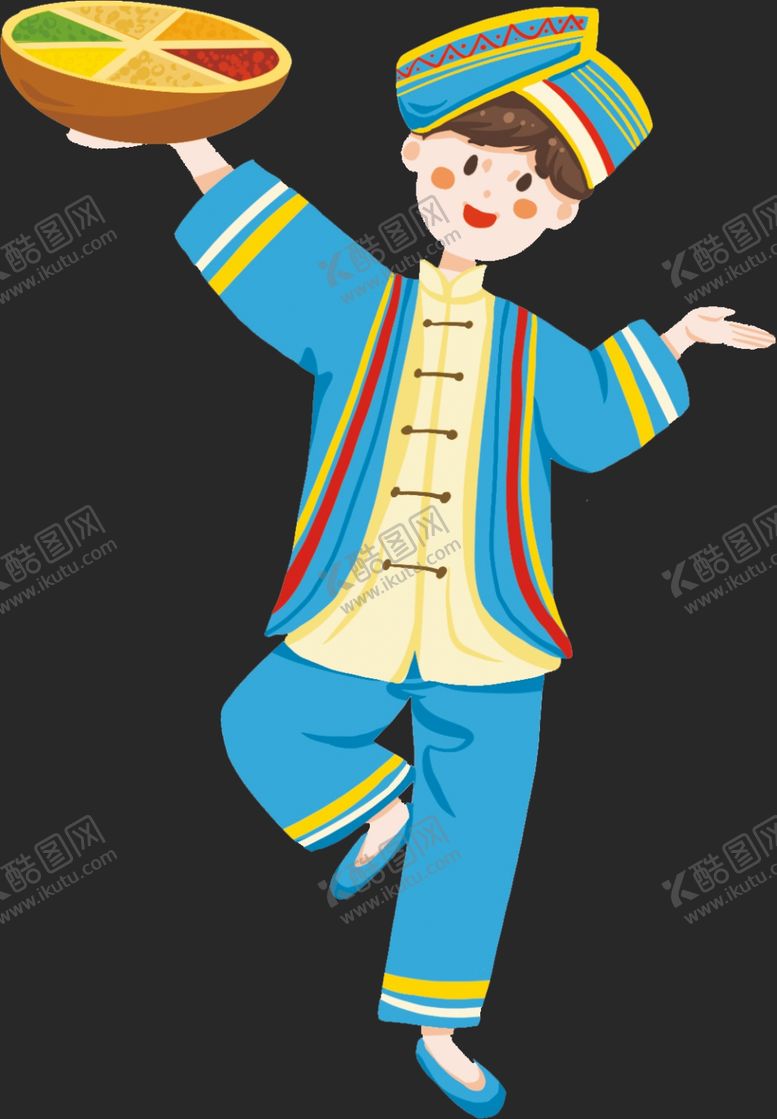 编号：76403602070134341734【酷图网】源文件下载-壮族男透明底