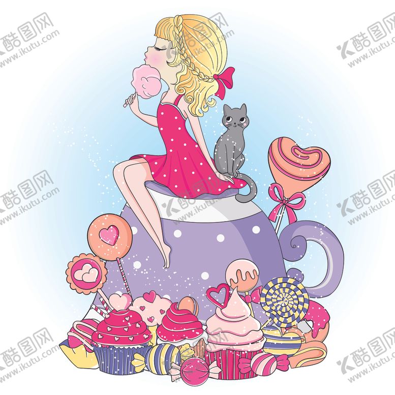 编号：49377009150220233369【酷图网】源文件下载-时尚手绘女孩