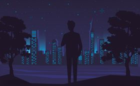 城市街景插画