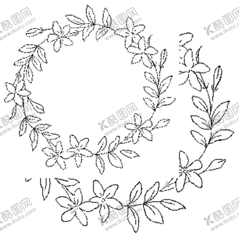 编号：76591410031206341987【酷图网】源文件下载-花类线描植物图 