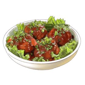 手绘四喜丸子