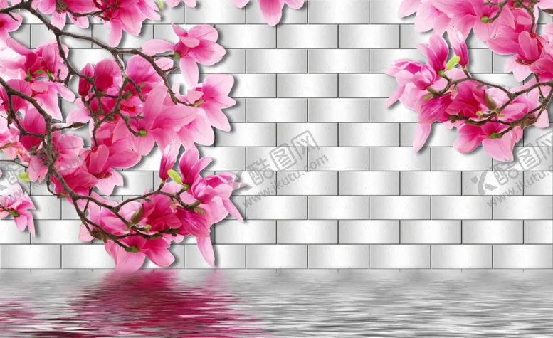 编号：25982205081445064259【酷图网】源文件下载-梅花水纹倒影梅花