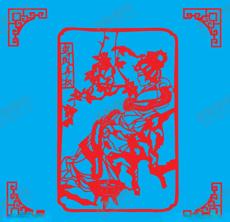编号：66185907020316103782【酷图网】源文件下载-熙凤弄权剪纸