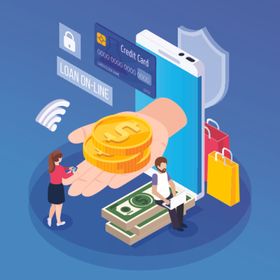 网上银行互联网金融插画