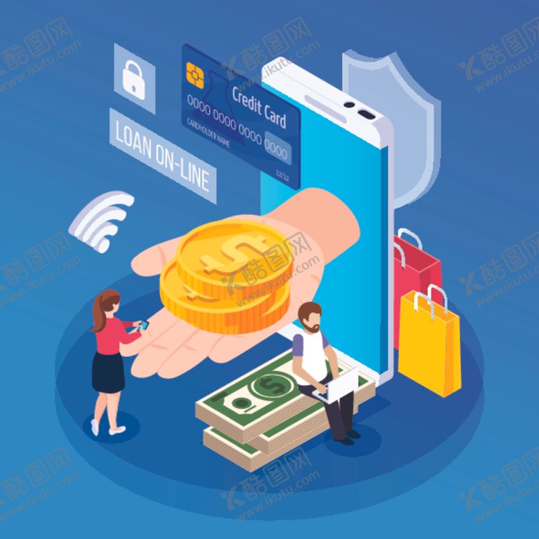 编号：82762611010609229674【酷图网】源文件下载-网上银行互联网金融插画