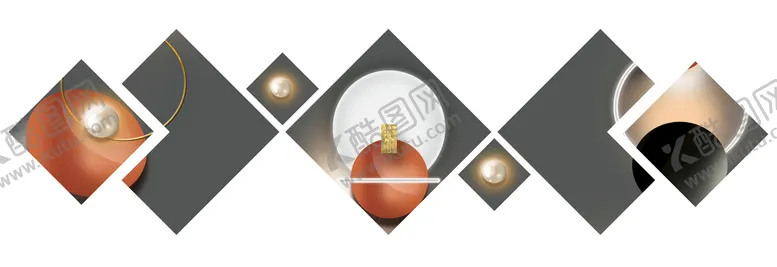 编号：10724309230232479357【酷图网】源文件下载-抽象立体几何床头画