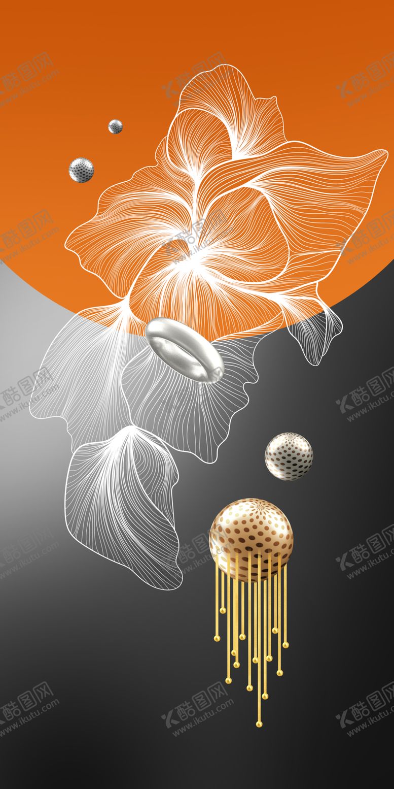 编号：90038609220925516534【酷图网】源文件下载-抽象几何图案玄关