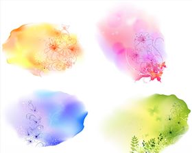 手绘花边底纹