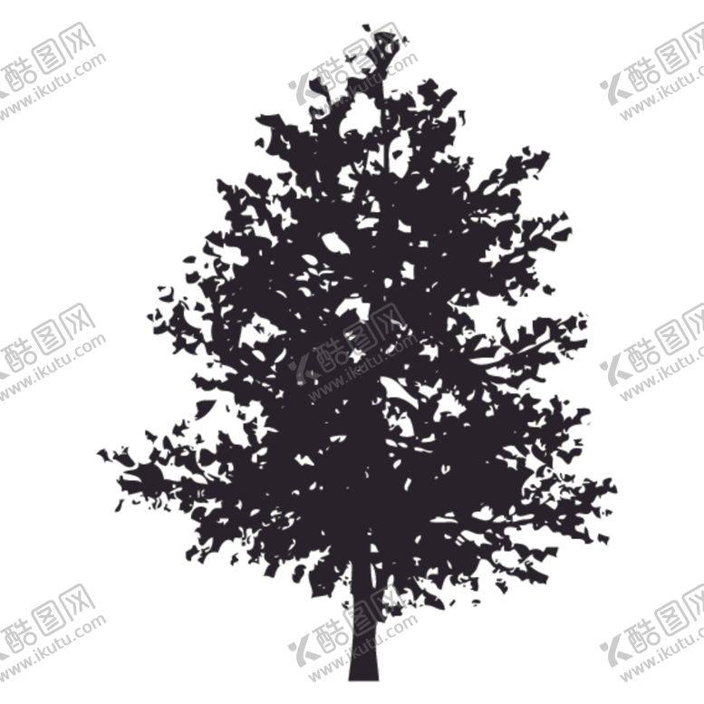 编号：93419410280723079819【酷图网】源文件下载-黑色植物树木剪影