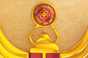LOGO样机发光字前台办公室logo