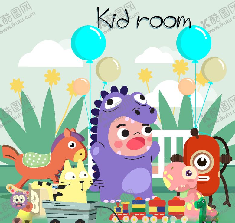 编号：92962610040831317006【酷图网】源文件下载-可爱儿童房男孩