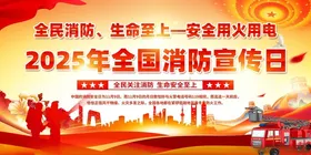 2025全国消防宣传月展板