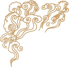 祥云图案灯笼小标传统元素怀旧背景