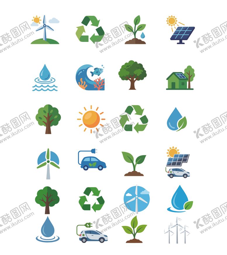 编号：94700104031205346514【酷图网】源文件下载-环保图标