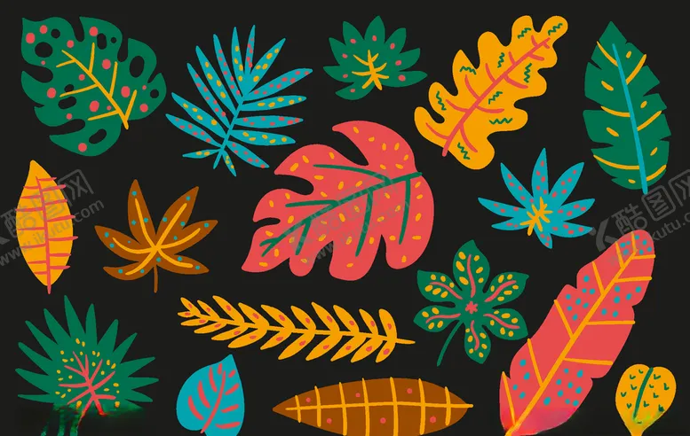 编号：52669209122045336960【酷图网】源文件下载-线条矢量手绘花草植物