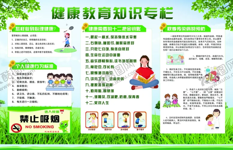 编号：49576707080908322854【酷图网】源文件下载-健康卫生宣传栏