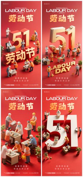 地产劳动节系列海报