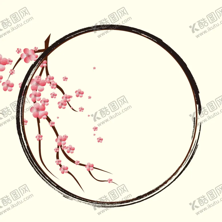 编号：12815204211925164631【酷图网】源文件下载-梅花边框古风边框中国风边框文本