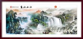 中国风山水风景画装饰画