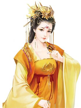 古装帅哥美女插画图片 