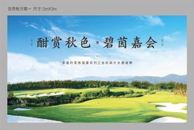 高尔夫球背景板