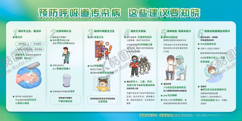编号：52376111202028263893【酷图网】源文件下载-预防呼吸道传染病宣传栏