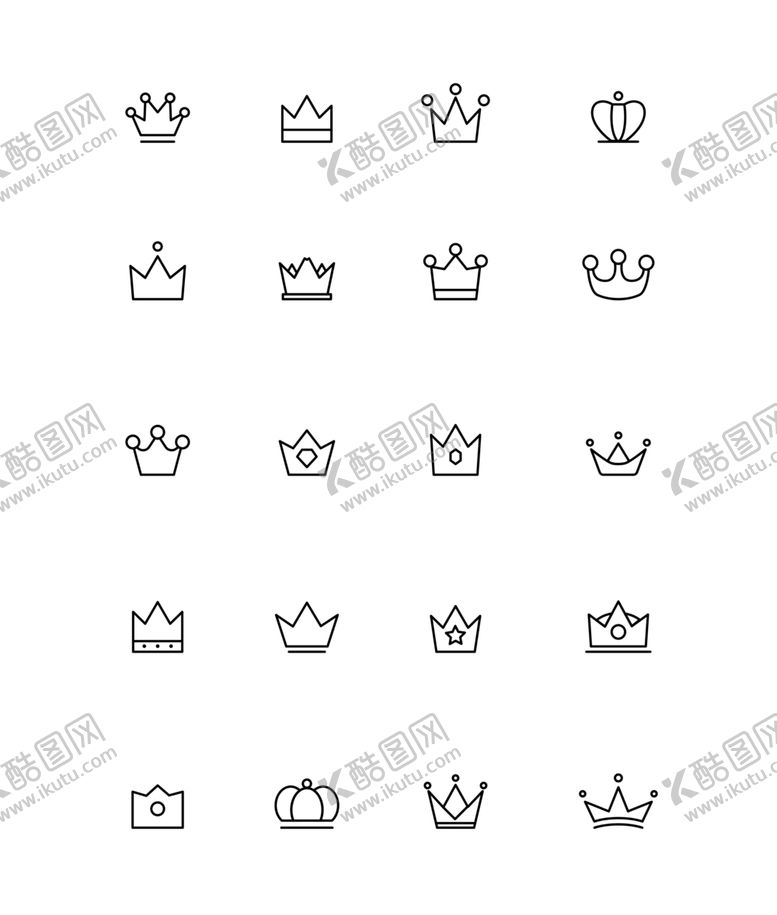 编号：51734610020045506015【酷图网】源文件下载-皇冠皇冠小图标