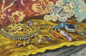 乡村田园场景风景油画