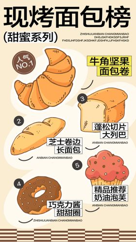 面包甜品美食宣传海报