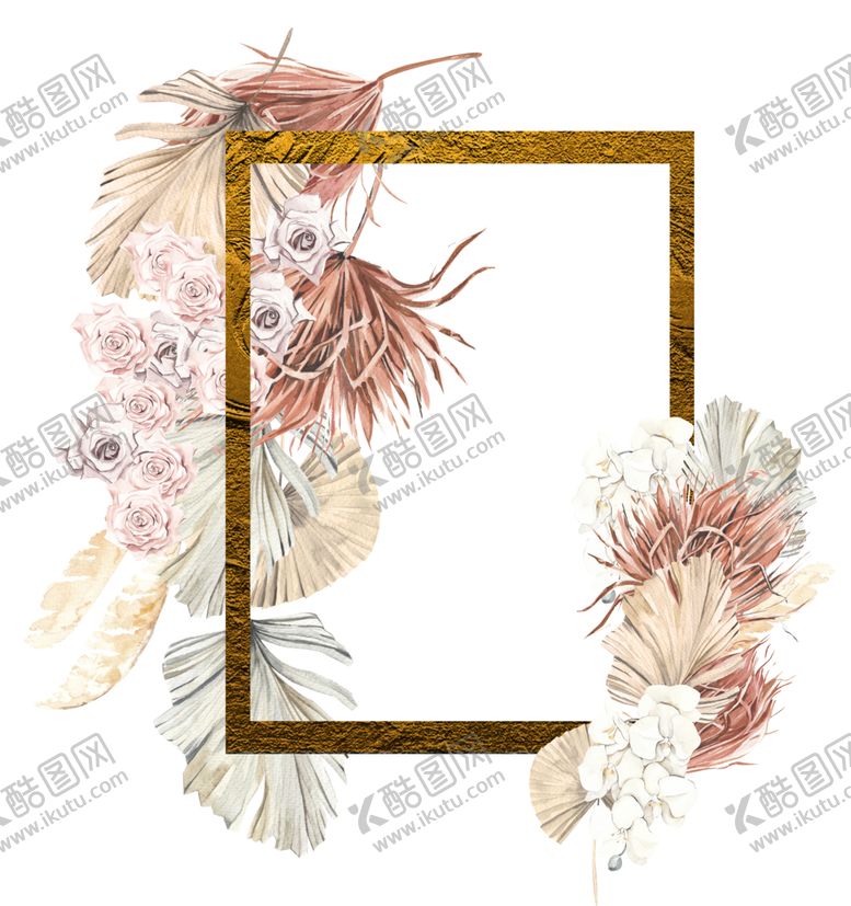 编号：46985809271249271159【酷图网】源文件下载-北欧小清新水彩植物图案