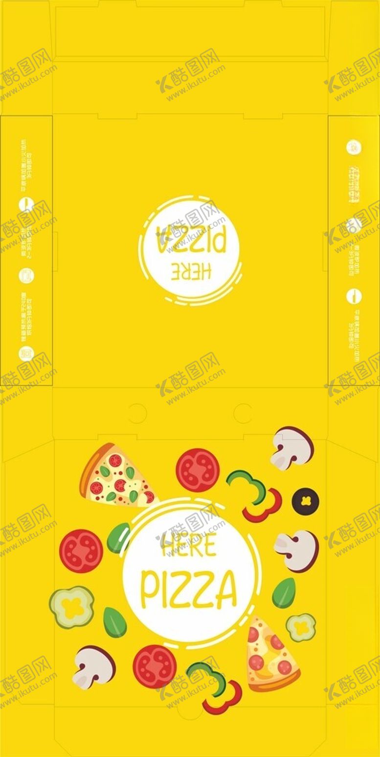 编号：89035811021909057438【酷图网】源文件下载-披萨盒包装设计展开图