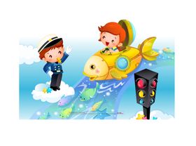 儿童插画话故事图公园课间活动