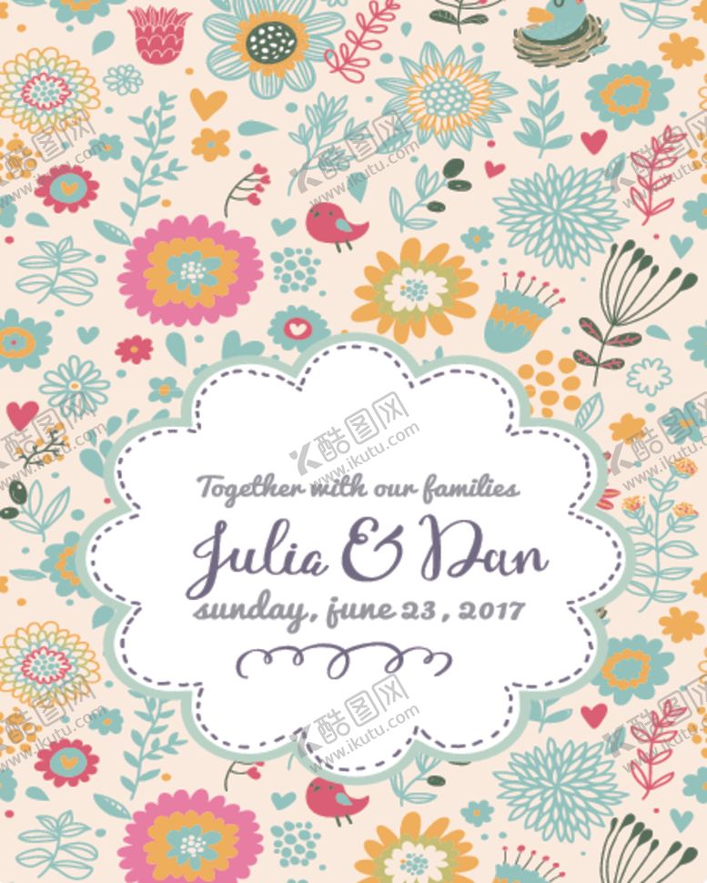 编号：27643609120733473706【酷图网】源文件下载-北欧创意森系花纹图案