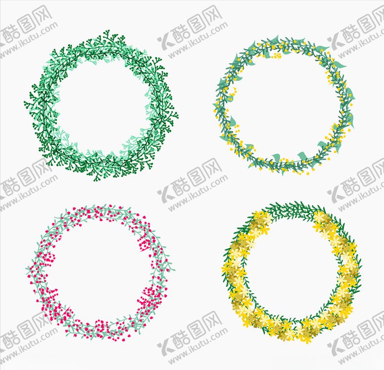 编号：36530610060326117646【酷图网】源文件下载-创意花环设计