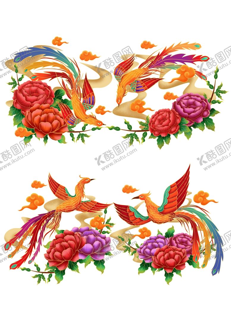 编号：93507209290121487846【酷图网】源文件下载-国潮凤凰插画