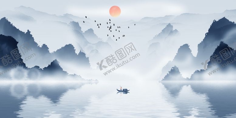 编号：66780205110843558816【酷图网】源文件下载-新中式山水