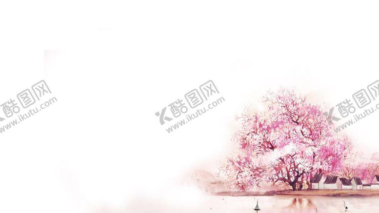 编号：88245111210256084944【酷图网】源文件下载-手绘山水风景水彩图