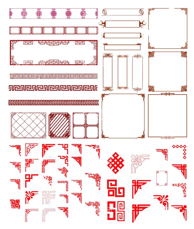 编号：46049711281218245386【酷图网】源文件下载-中式花纹边框