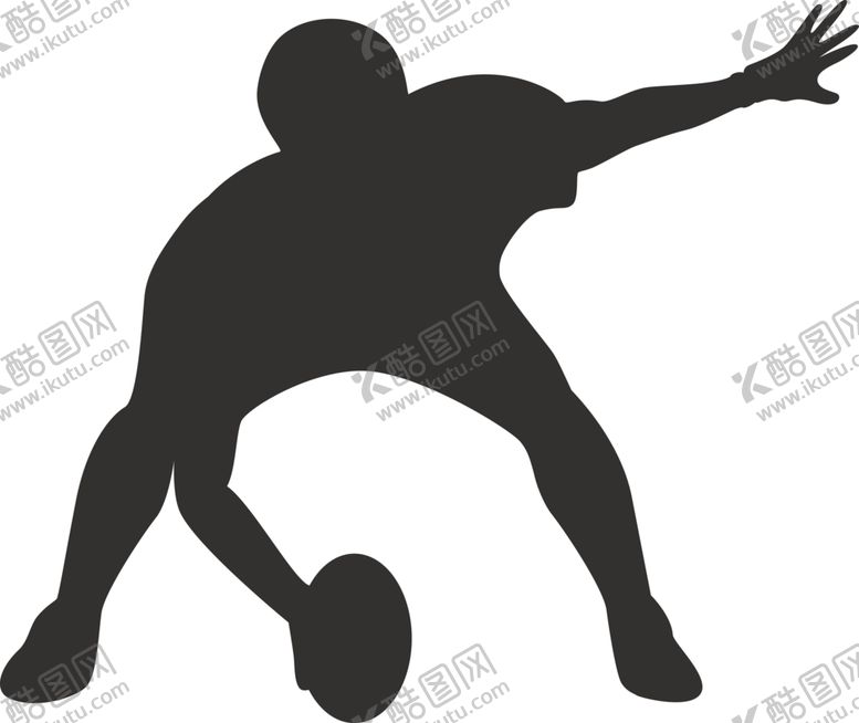 编号：27644710242200248316【酷图网】源文件下载-橄榄球员剪影