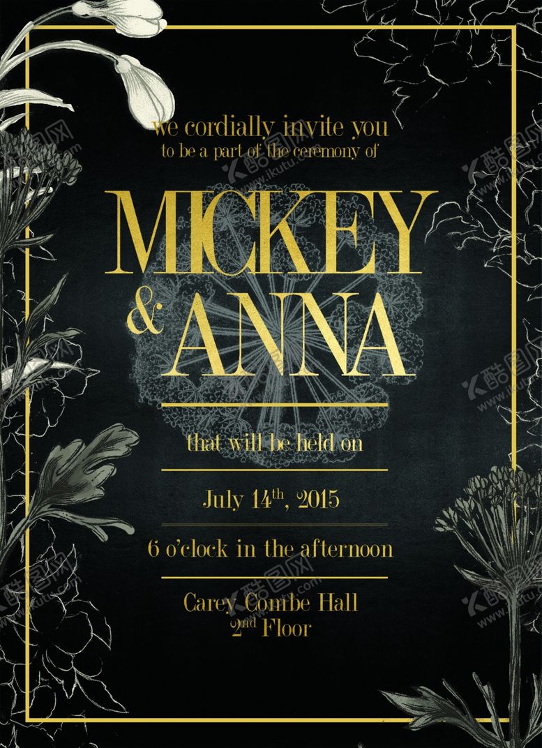 编号：78429810310602129112【酷图网】源文件下载-创意图案邀请函设计