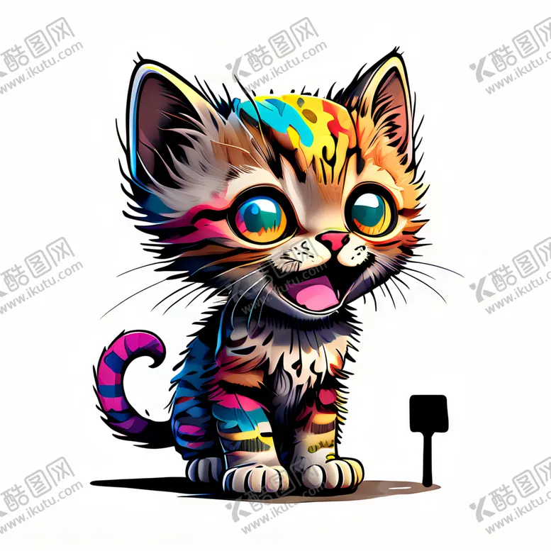 编号：24533701121416087579【酷图网】源文件下载-卡通猫插画