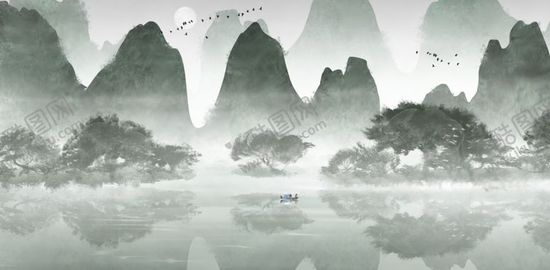 编号：56522507140231235643【酷图网】源文件下载-水墨山水