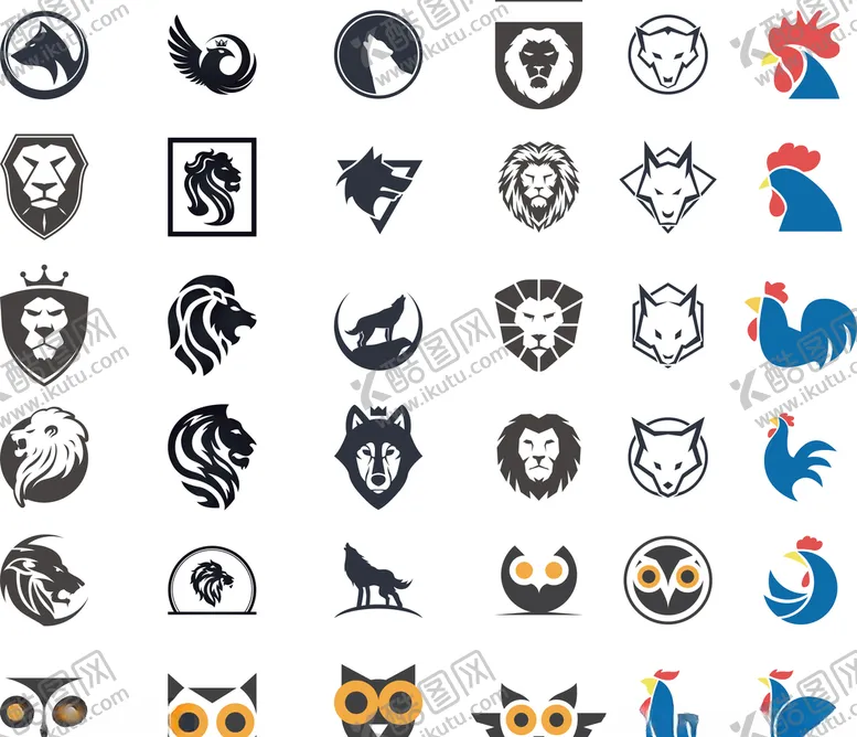 编号：67262506190724415185【酷图网】源文件下载-动物标志