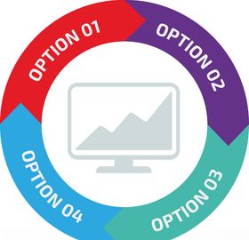 矢量彩色商务办公图表