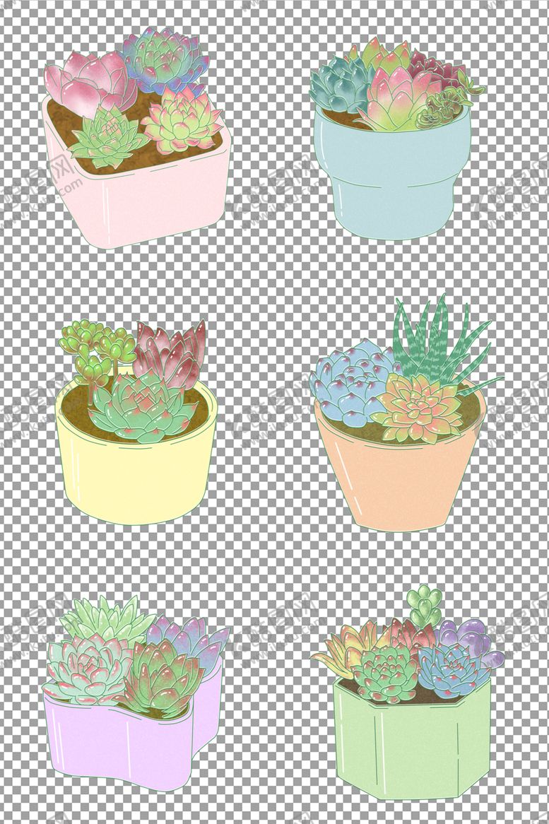 编号：78357210031701046596【酷图网】源文件下载-手绘多肉