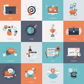 商务办公相关图标集合