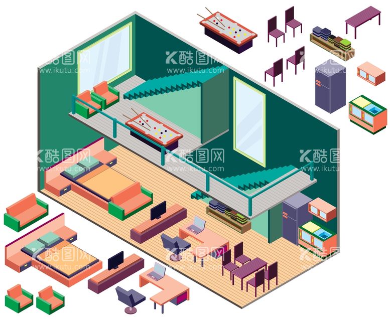 编号：71694209232108003097【酷图网】源文件下载-卡通房间