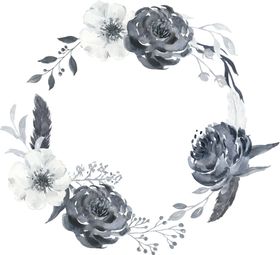 水彩花朵装饰图案
