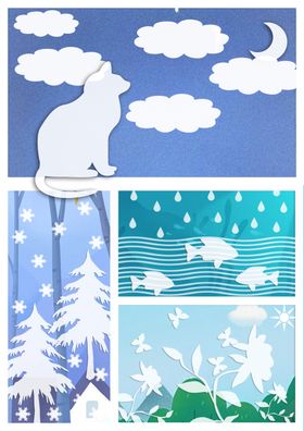 插画海洋雨滴雪花源文件